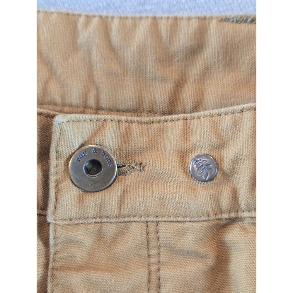 Rag & Bone Carpenter Pants Mens 31 Tan Double Knee Canvas Button Fly Utility - Picture 5 of 16